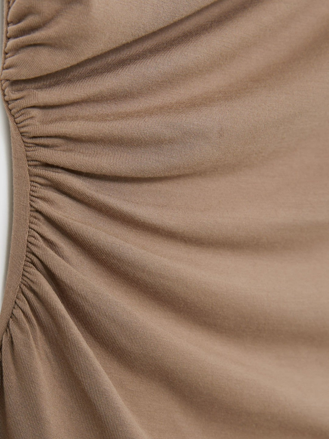 Stretch-Modal Ruched Vest Mocha Brown | Womens