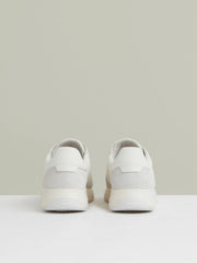 Bonded-Leather Suede Running Trainers White | Mens