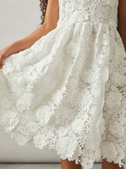 13-14 yrs Guipure-Lace Midi Dress Ivory | Children