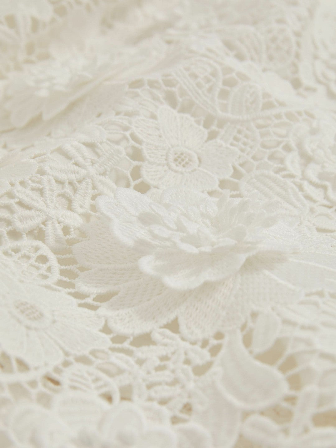 13-14 yrs Guipure-Lace Midi Dress Ivory | Children