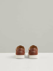 Nubuck Leather Low-Top Trainers Brickwood Red | Mens