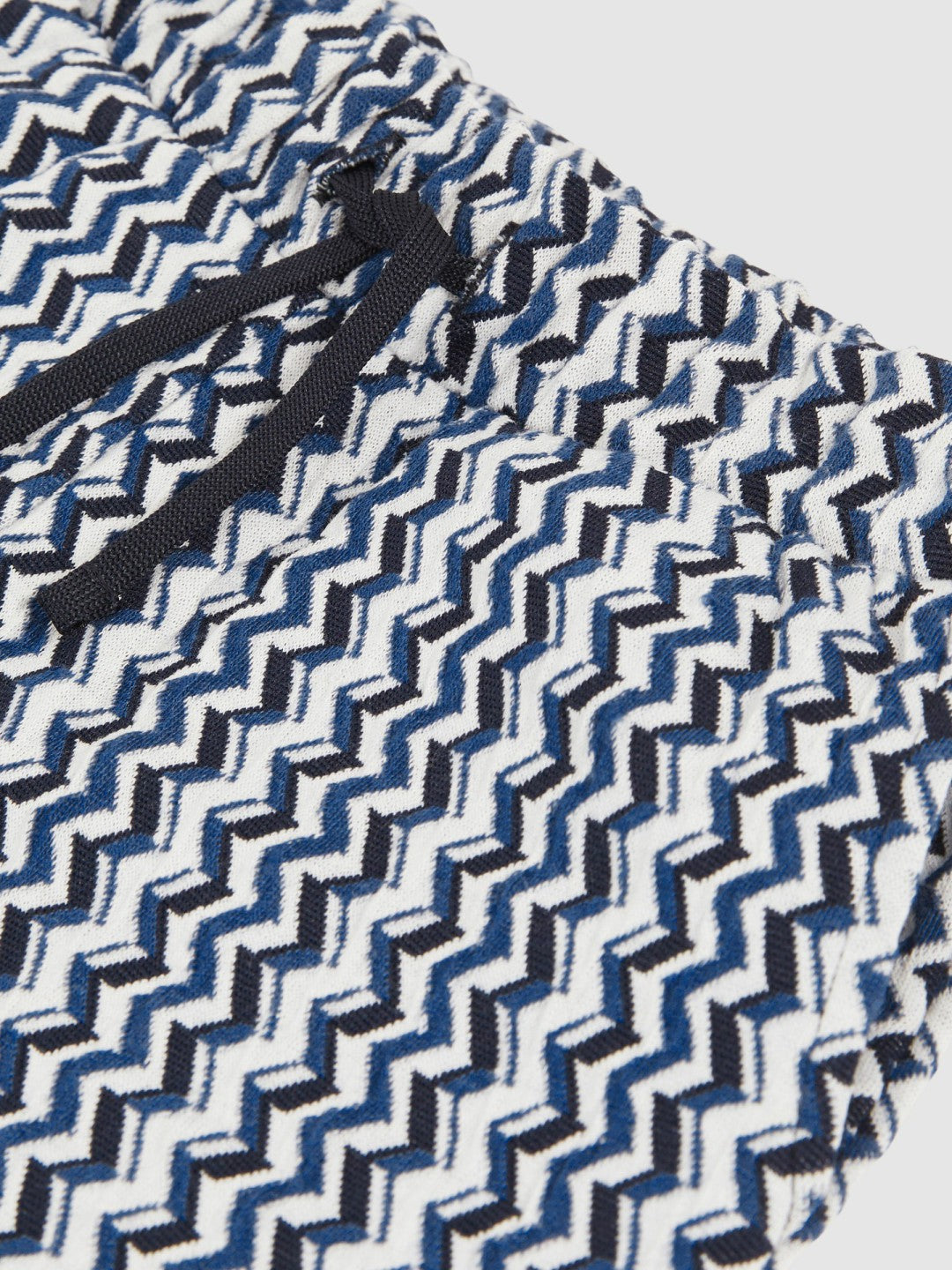 3-9 yrs Zig-Zag Knit Drawstring Shorts Blue | Children