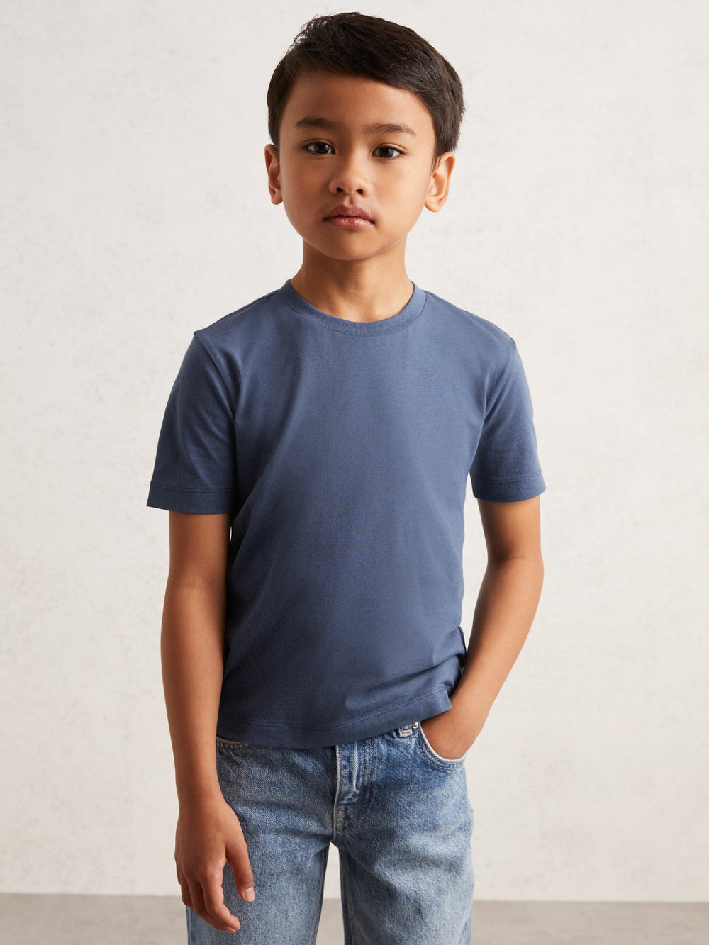 3-9 yrs Crew Neck T-Shirt Ocean Blue | Children