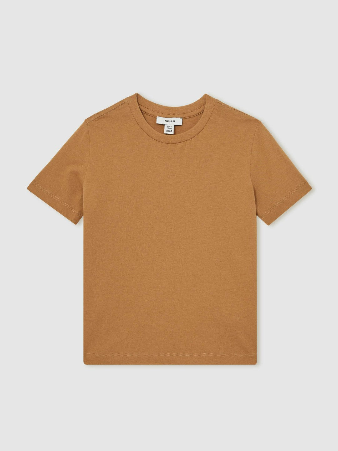 3-9 yrs Crew Neck T-Shirt Tan Brown | Children