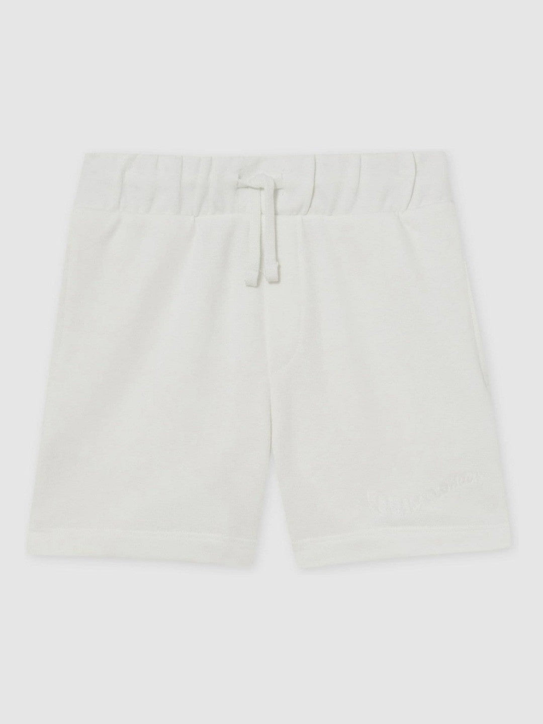 9-13 yrs Cotton Brand-Embroidered Shorts Off White | Children