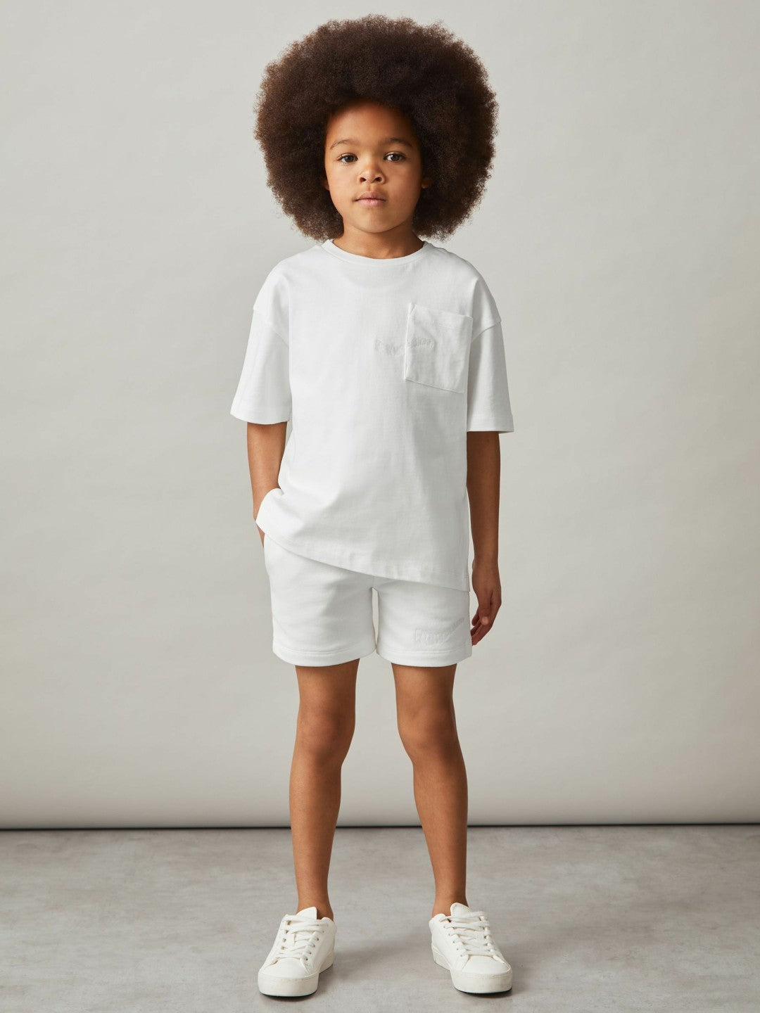3-9 yrs Cotton Palm-Embroidery Oversize T-Shirt Off White | Children
