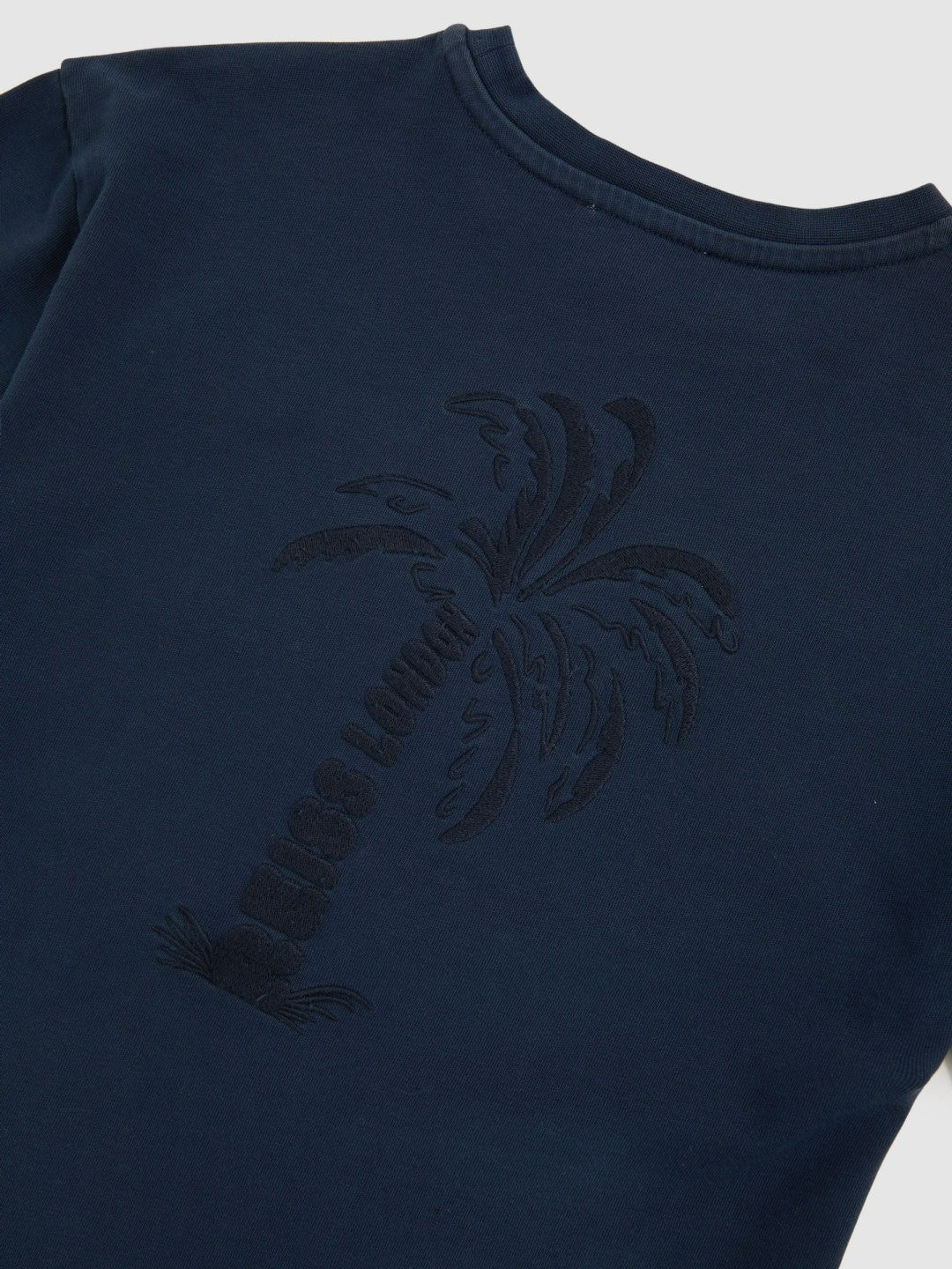 3-9 yrs Cotton Palm-Embroidery Oversize T-Shirt Washed Navy | Children