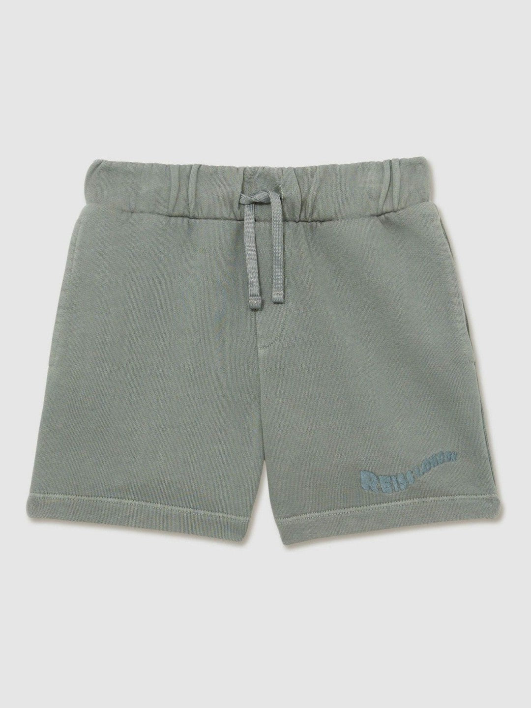 3-9 yrs Cotton Brand-Embroidered Shorts Washed Sage | Children