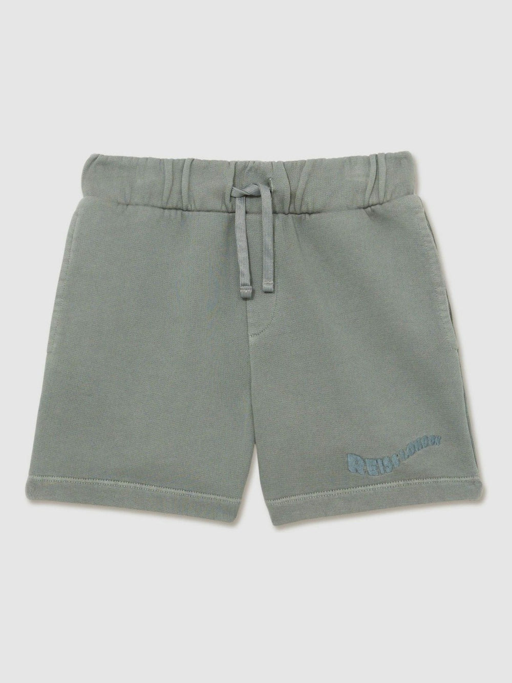 3-9 yrs Cotton Brand-Embroidered Shorts Washed Sage | Children
