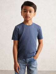 9-13 yrs Crew Neck T-Shirt Ocean Blue | Children