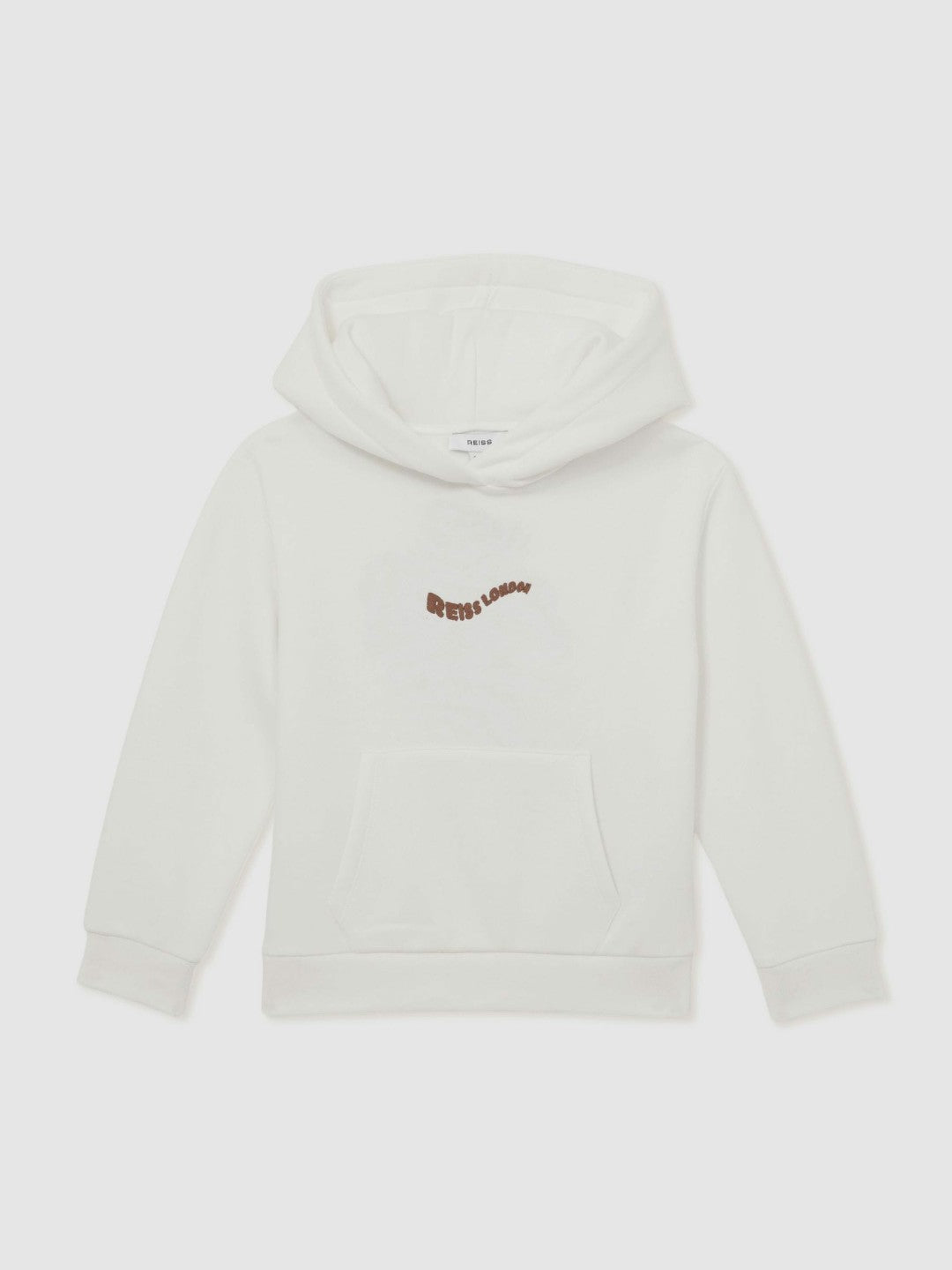 3-9 yrs Cotton-Blend Palm-Embroidered Hoodie Off White | Children