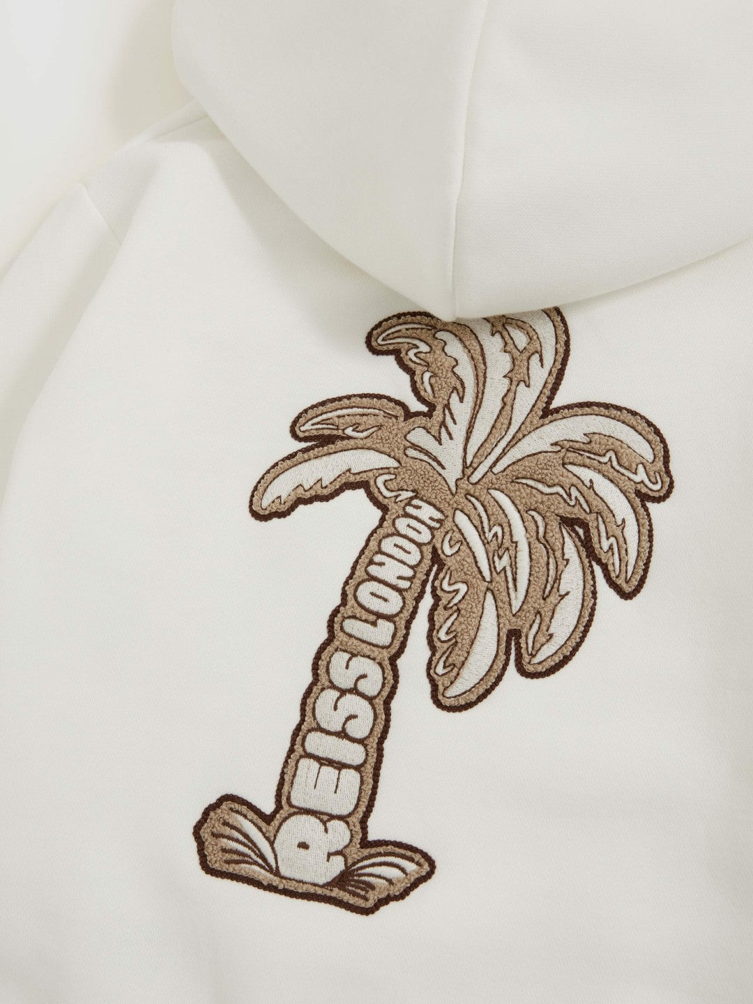 13-14 yrs Cotton-Blend Palm-Embroidered Hoodie Off White | Children