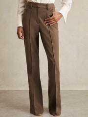 Petite Flared Suit Trousers Mink Neutral | Womens