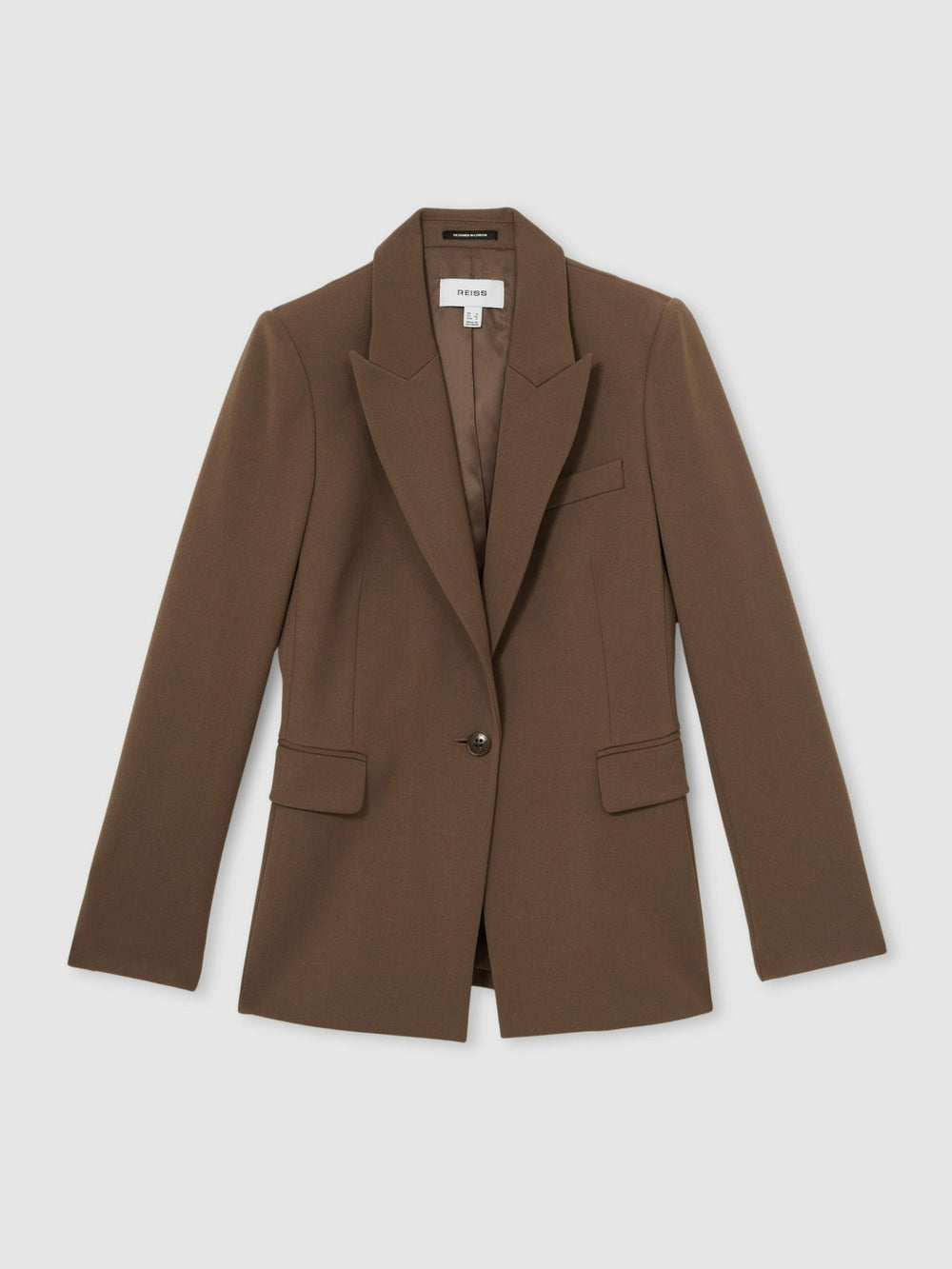 Tailored Single Breasted Suit Blazer Mink Neutral | Womens