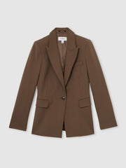 Petite Tailored Single Breasted Suit Blazer Mink Neutral | Womens