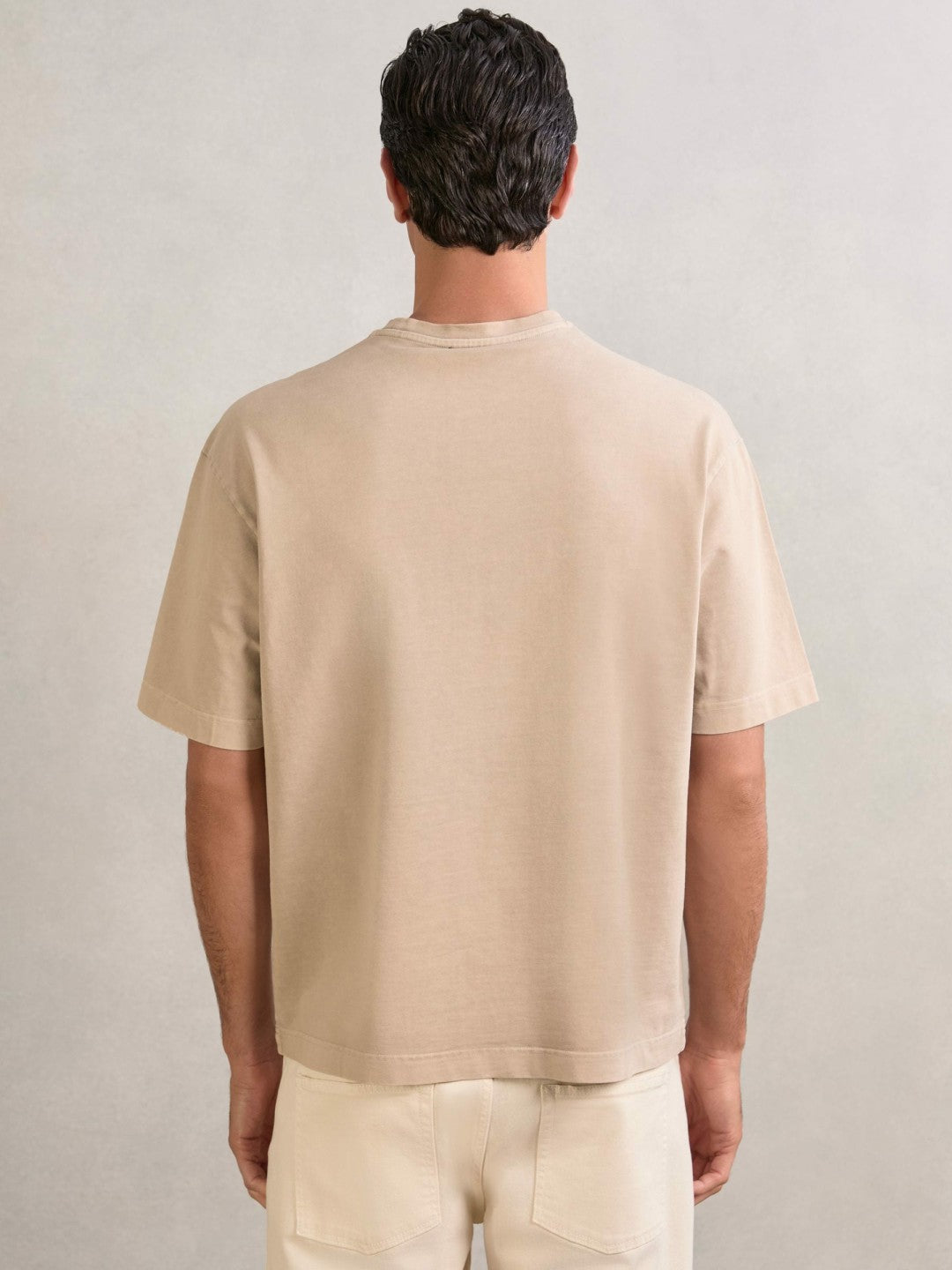 Cotton GarMenst-Dyed Oversize T-Shirt Oatmeal | Mens