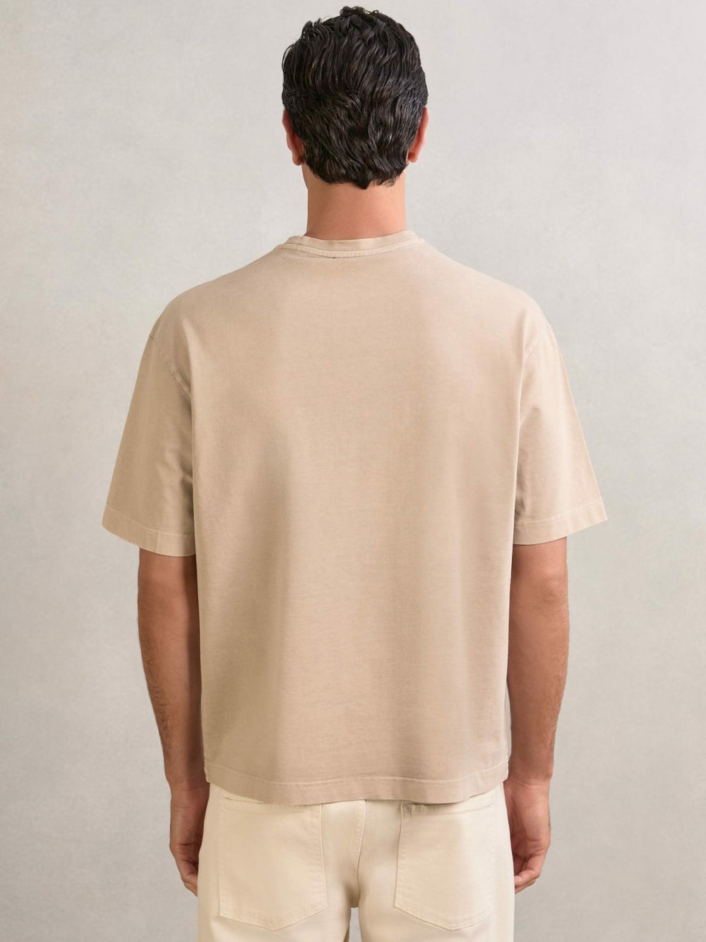 Cotton GarMenst-Dyed Oversize T-Shirt Oatmeal | Mens