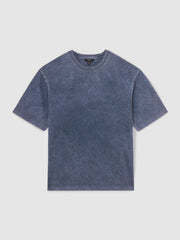 Cotton GarMenst-Dyed Oversize T-Shirt Indigo Blue | Mens