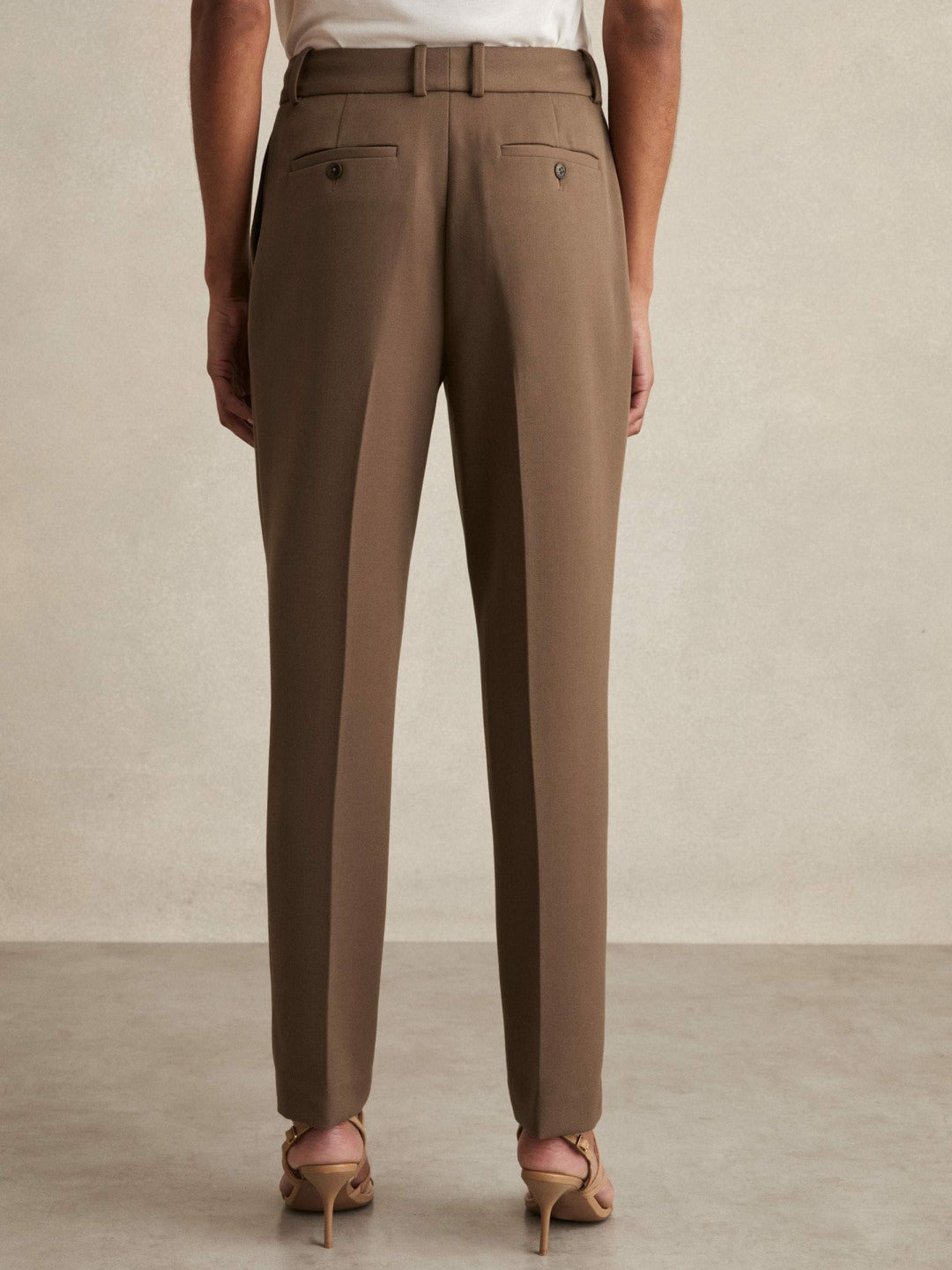 Slim Fit Suit Trousers Mink Neutral | Womens