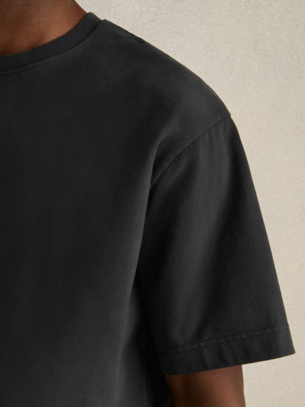 Cotton GarMenst-Dyed Oversize T-Shirt Washed Black | Mens
