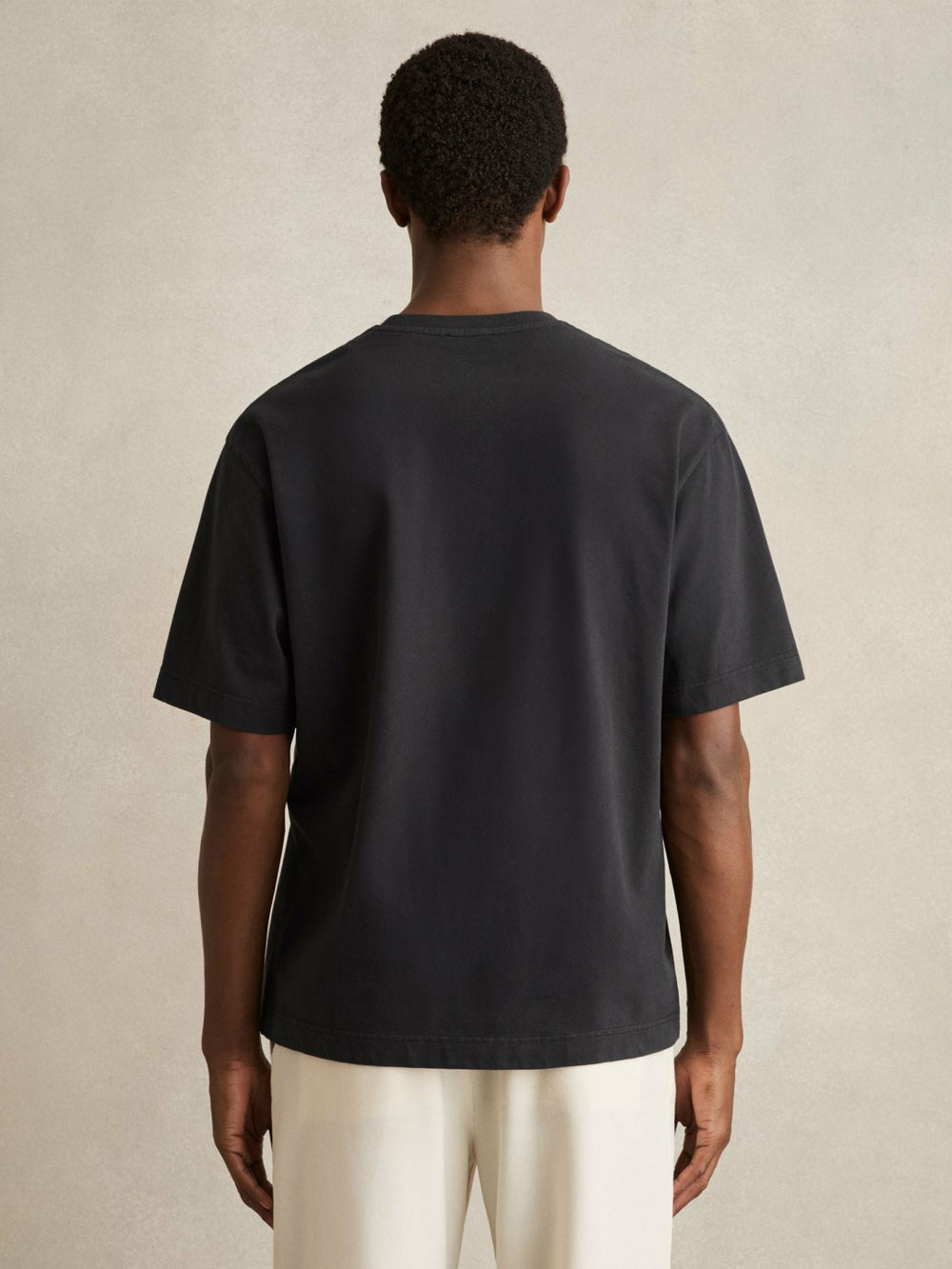 Cotton GarMenst-Dyed Oversize T-Shirt Washed Black | Mens