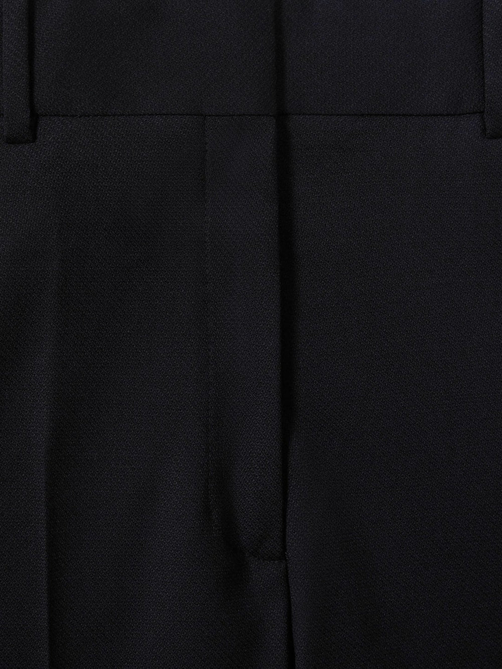 Petite Wool-Blend Wide-Leg Suit Trousers Navy | Womens