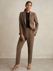 Petite Slim Fit Suit Trousers Mink Neutral | Womens