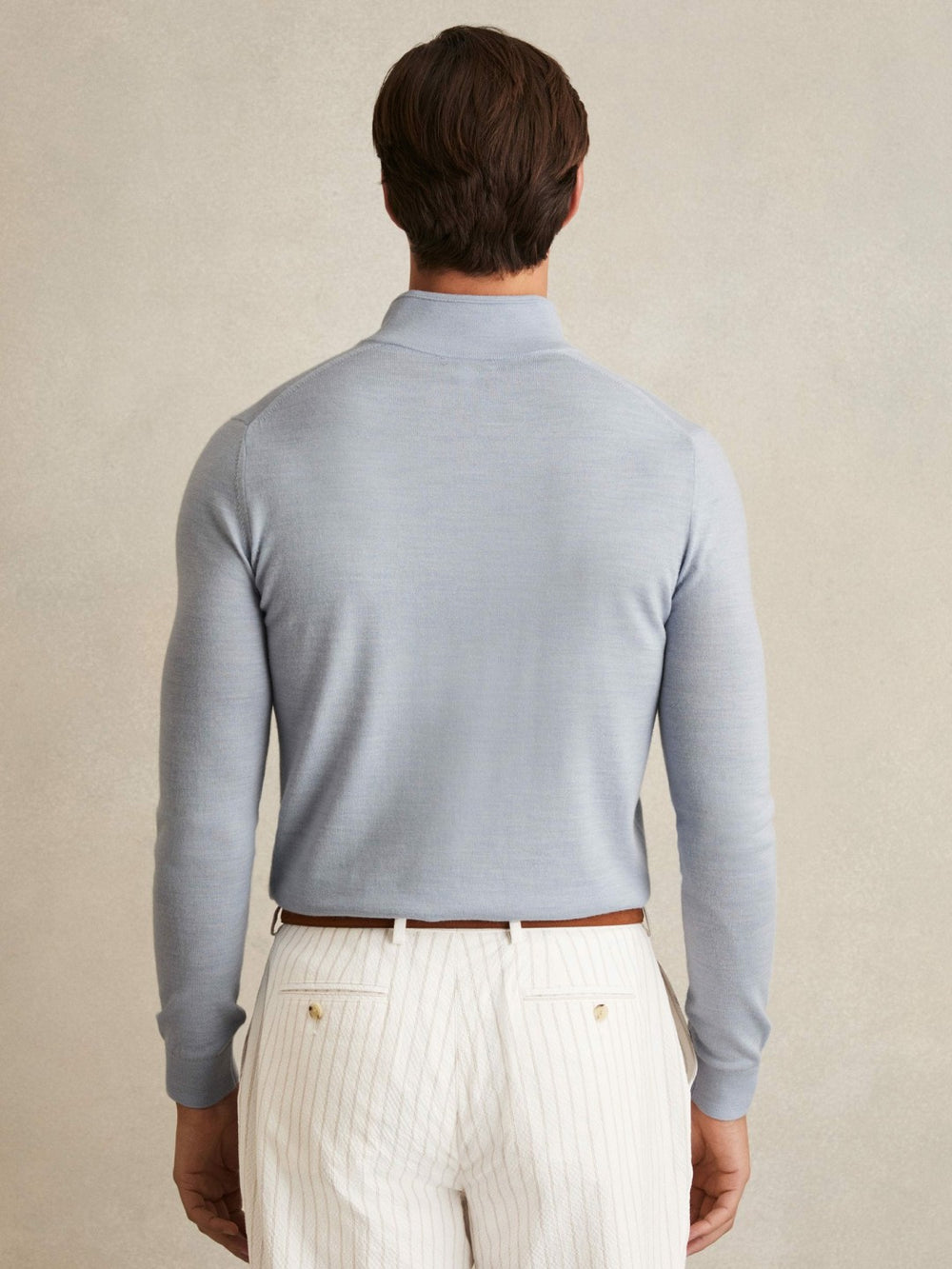 Merino Wool Half-Zip Jumper  | Mens