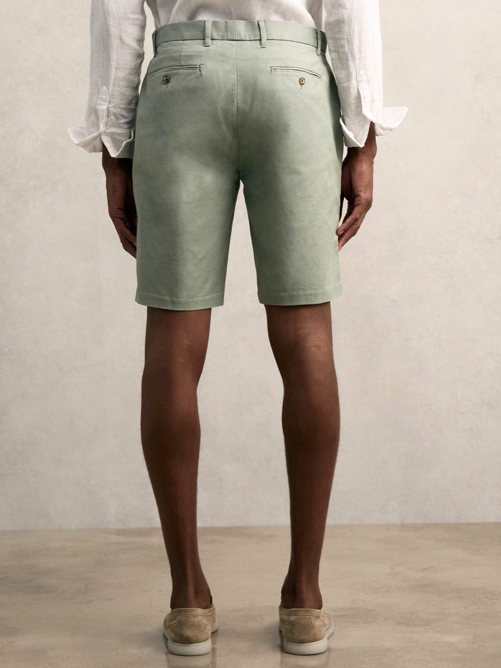 Short Length Casual Chino Shorts Pistachio | Mens