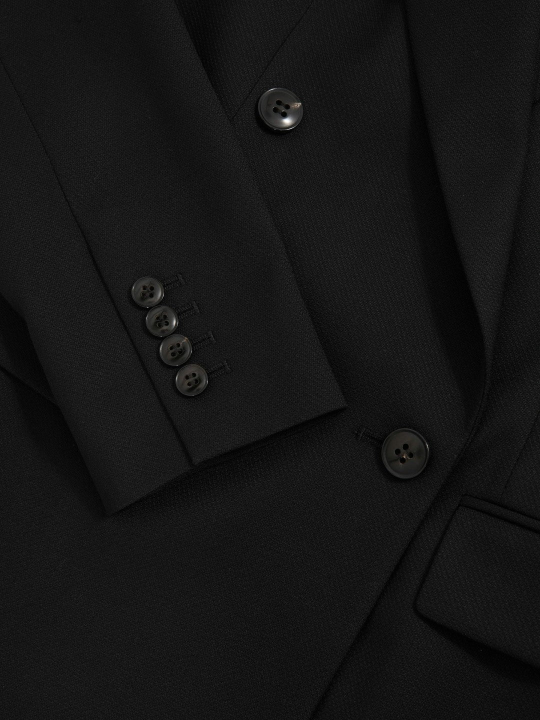 Petite Wool Blend Double Breasted Suit Blazer Black | Womens