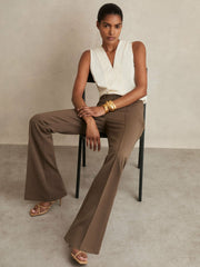 Flared Suit Trousers Mink Neutral | Womens