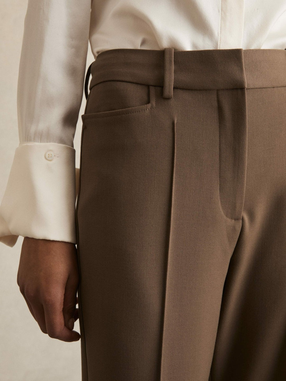 Flared Suit Trousers Mink Neutral | Womens