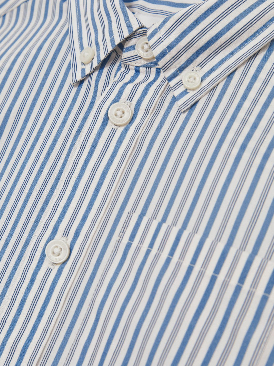 9-13 yrs Cotton-Poplin Striped Oversize Shirt Blue/White | Children