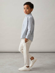 3-9 yrs Cotton-Poplin Striped Oversize Shirt Blue/White | Children