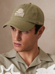 Sunset-Embroidered Cap Washed Sage | Mens