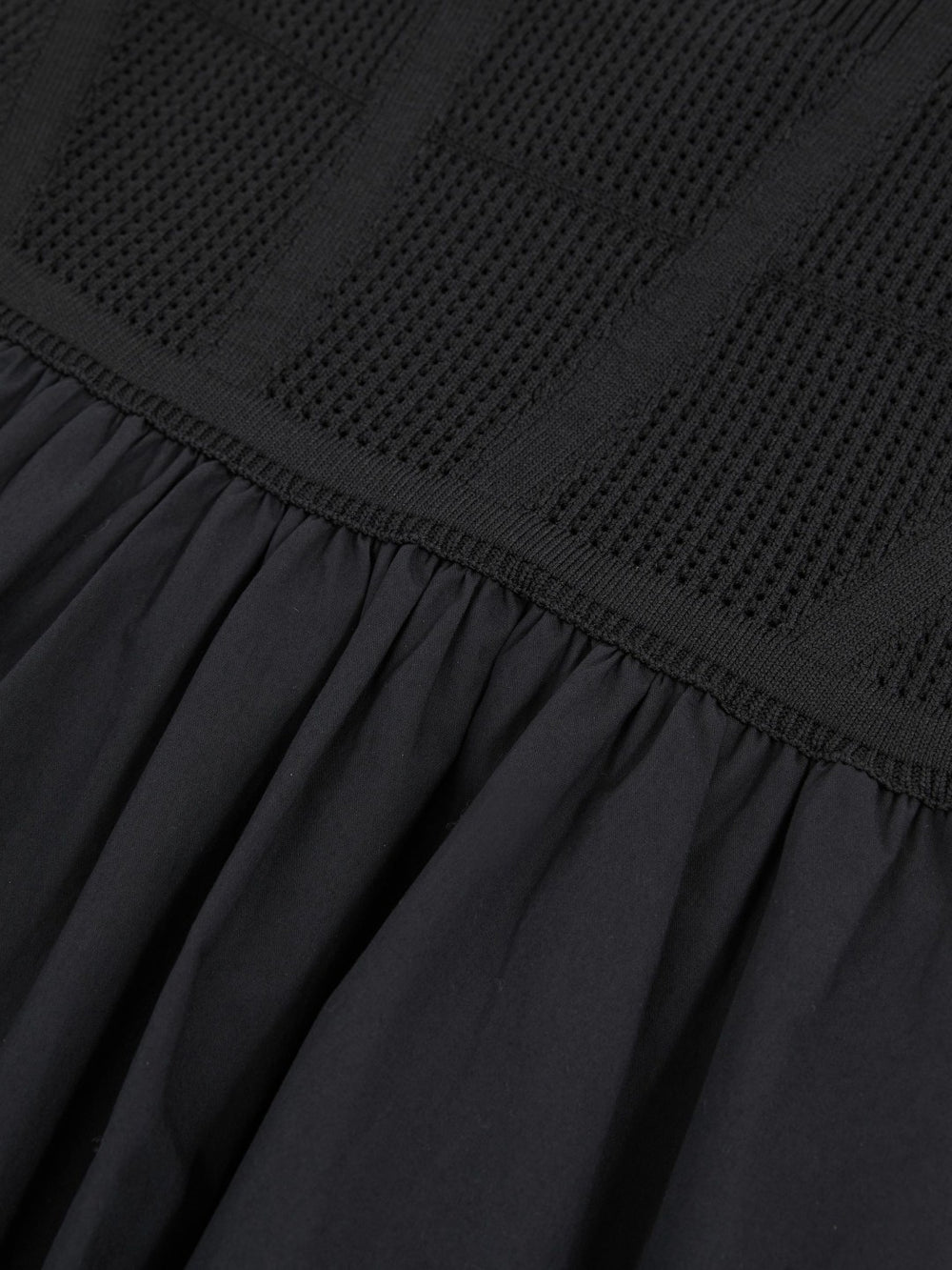 Perforated-Knit Cotton-Skirt Midi Dress Navy | Womens