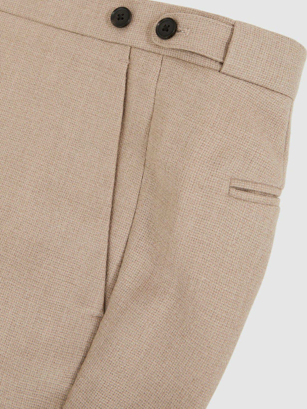 Wool-Blend Slim-Fit Suit Trousers Oatmeal Brown | Mens