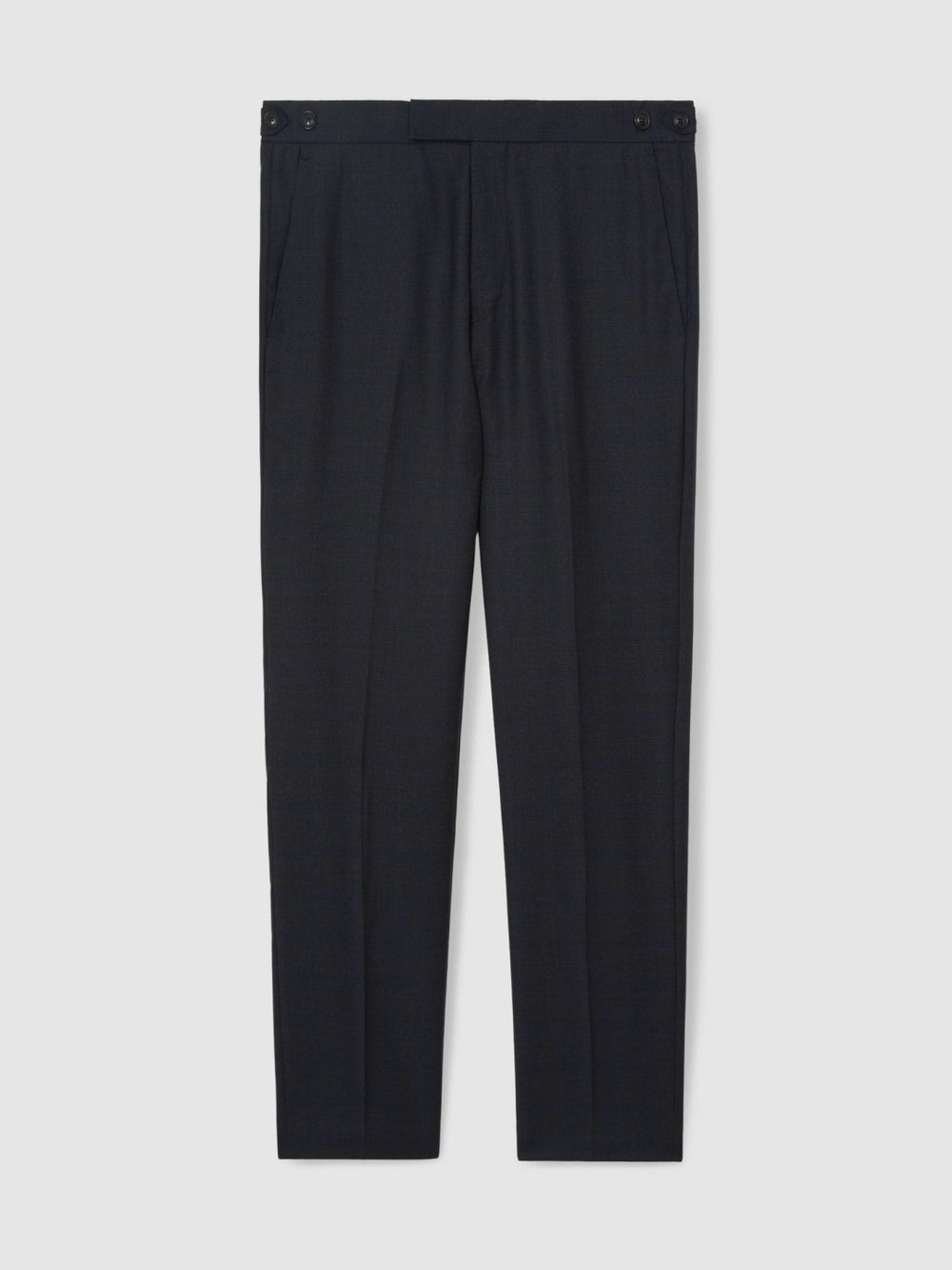 Wool Check Slim-Fit Suit Trousers Navy | Mens