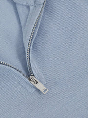 3-9 yrs Merino Wool Half-Zip Funnel Neck Jumper Soft Blue Melange | Children