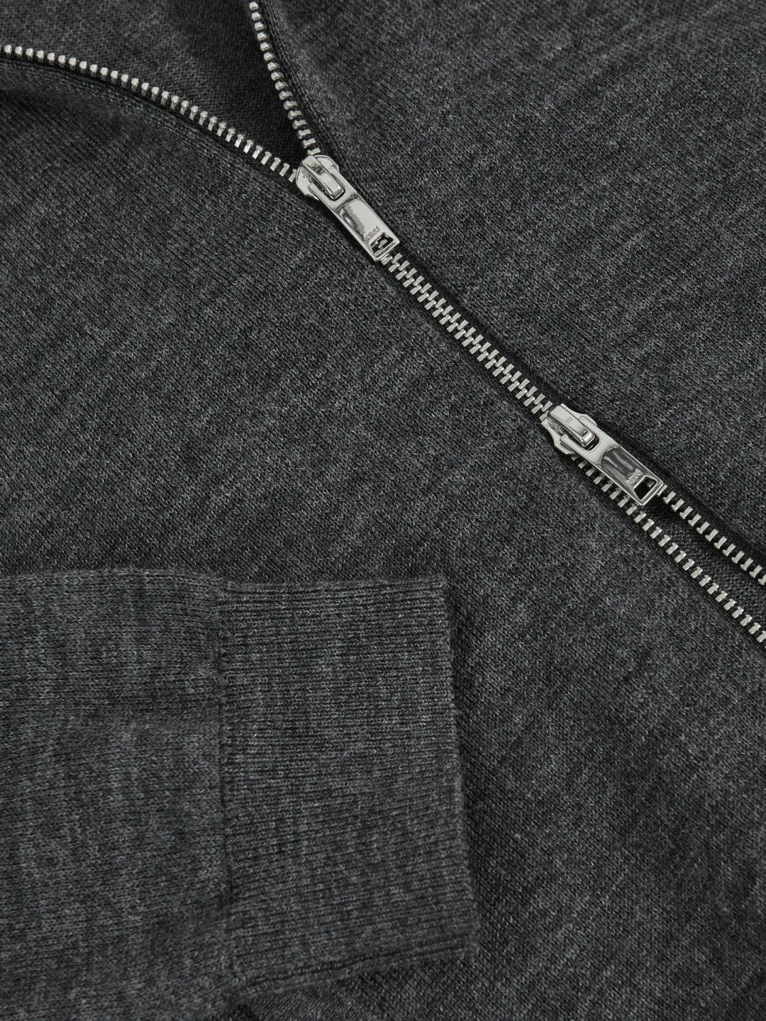 3-9 yrs Merino Wool-Blend Zip-Through Cardigan Derby Grey Melange | Children