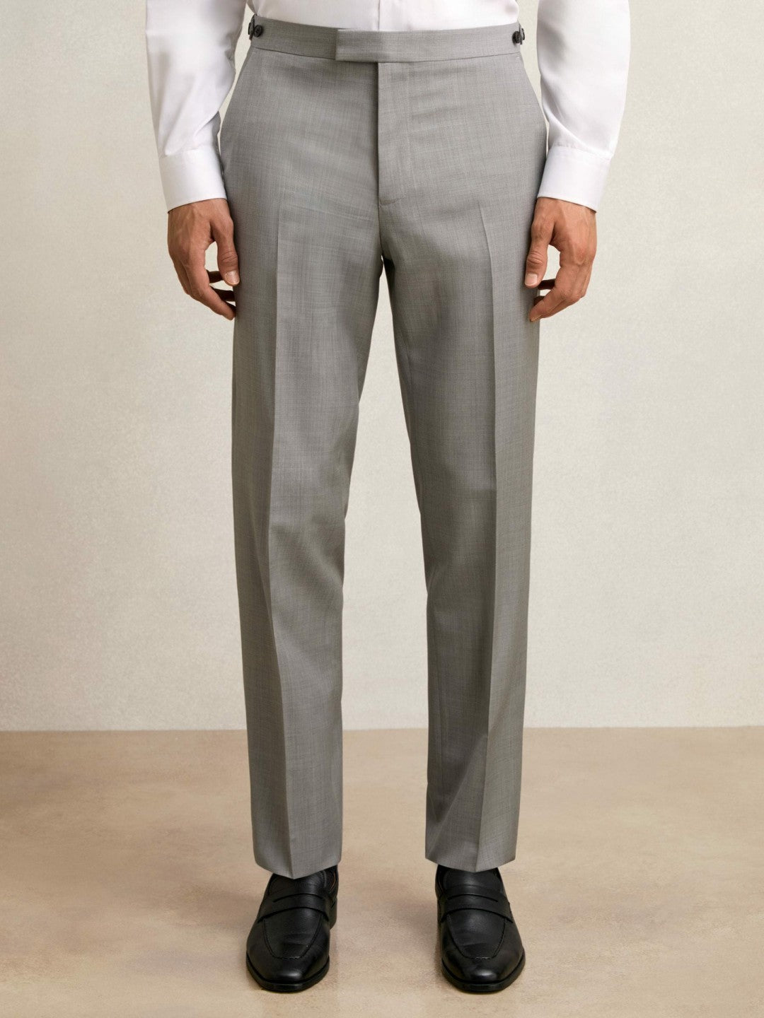 Slim-Fit Wool Suit Trousers Mid Grey | Mens
