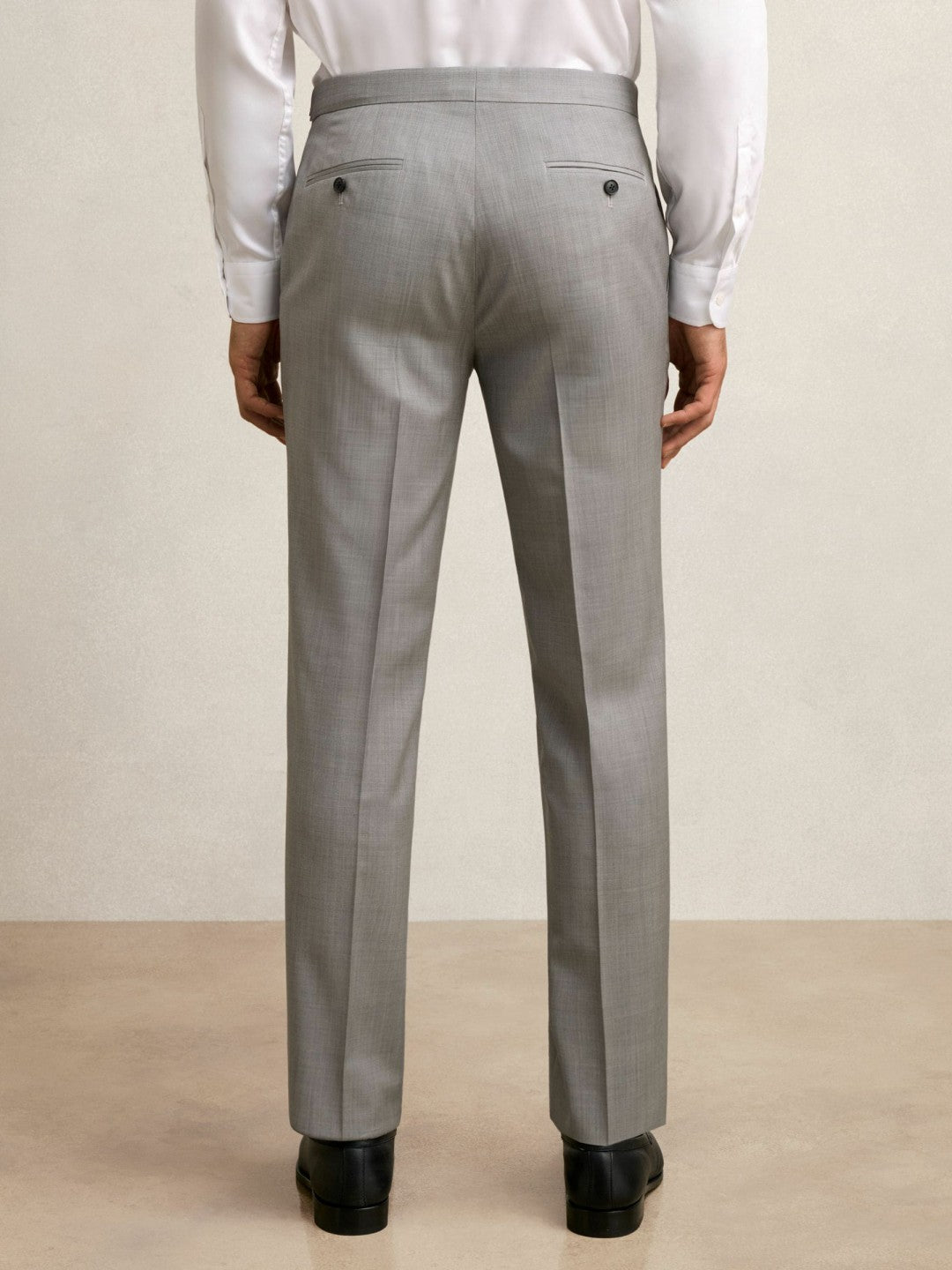Slim-Fit Wool Suit Trousers Mid Grey | Mens