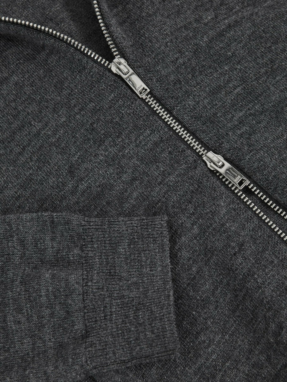 9-13 yrs Merino Wool-Blend Zip-Through Cardigan Derby Grey Melange | Children