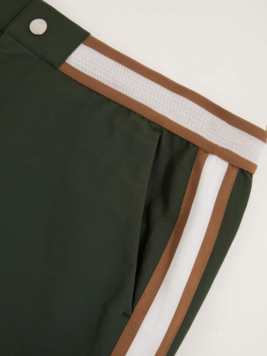 | Ché Stripe-Trim Swim Shorts Pine Green | Mens