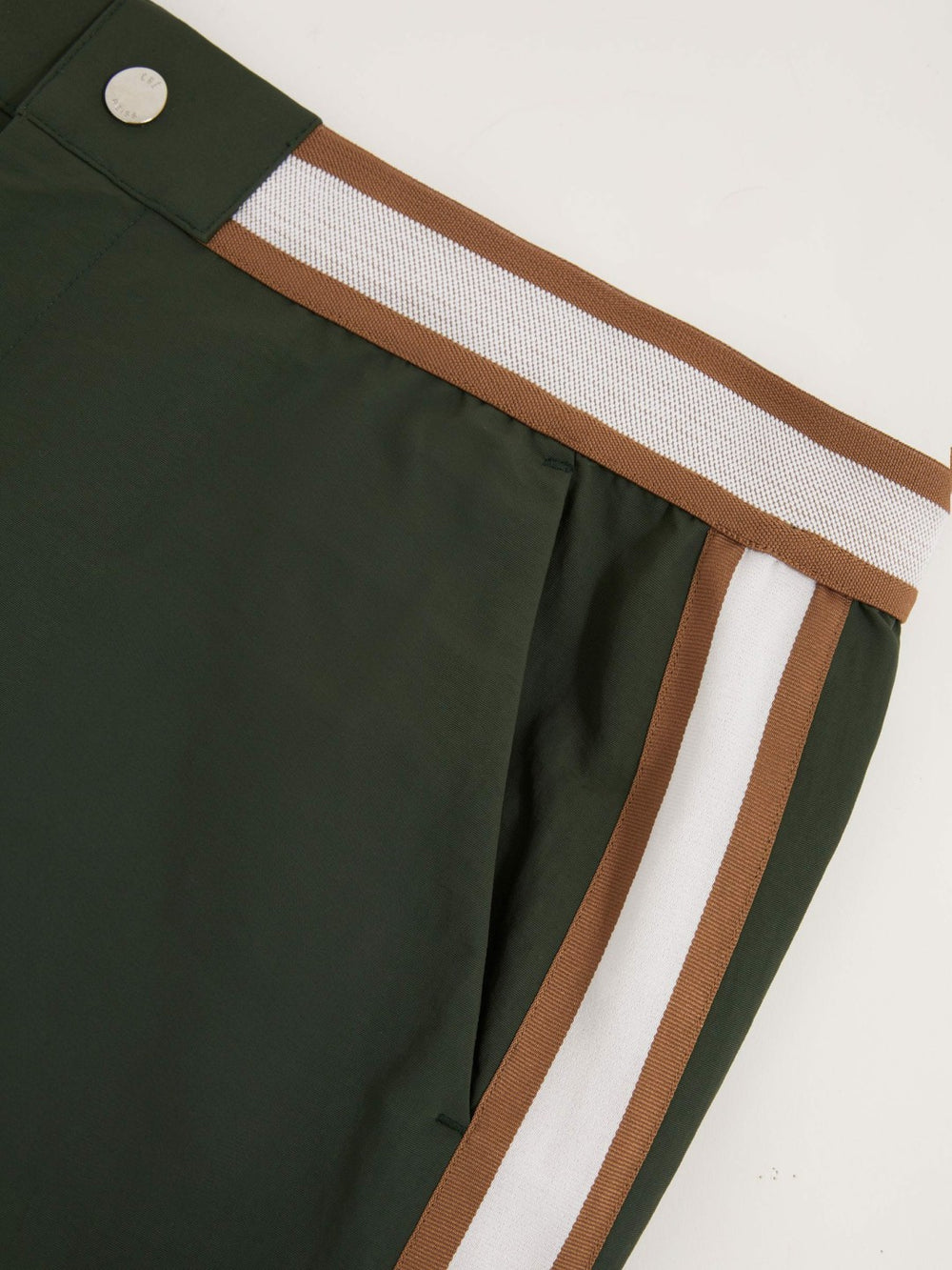| Ché Stripe-Trim Swim Shorts Pine Green | Mens