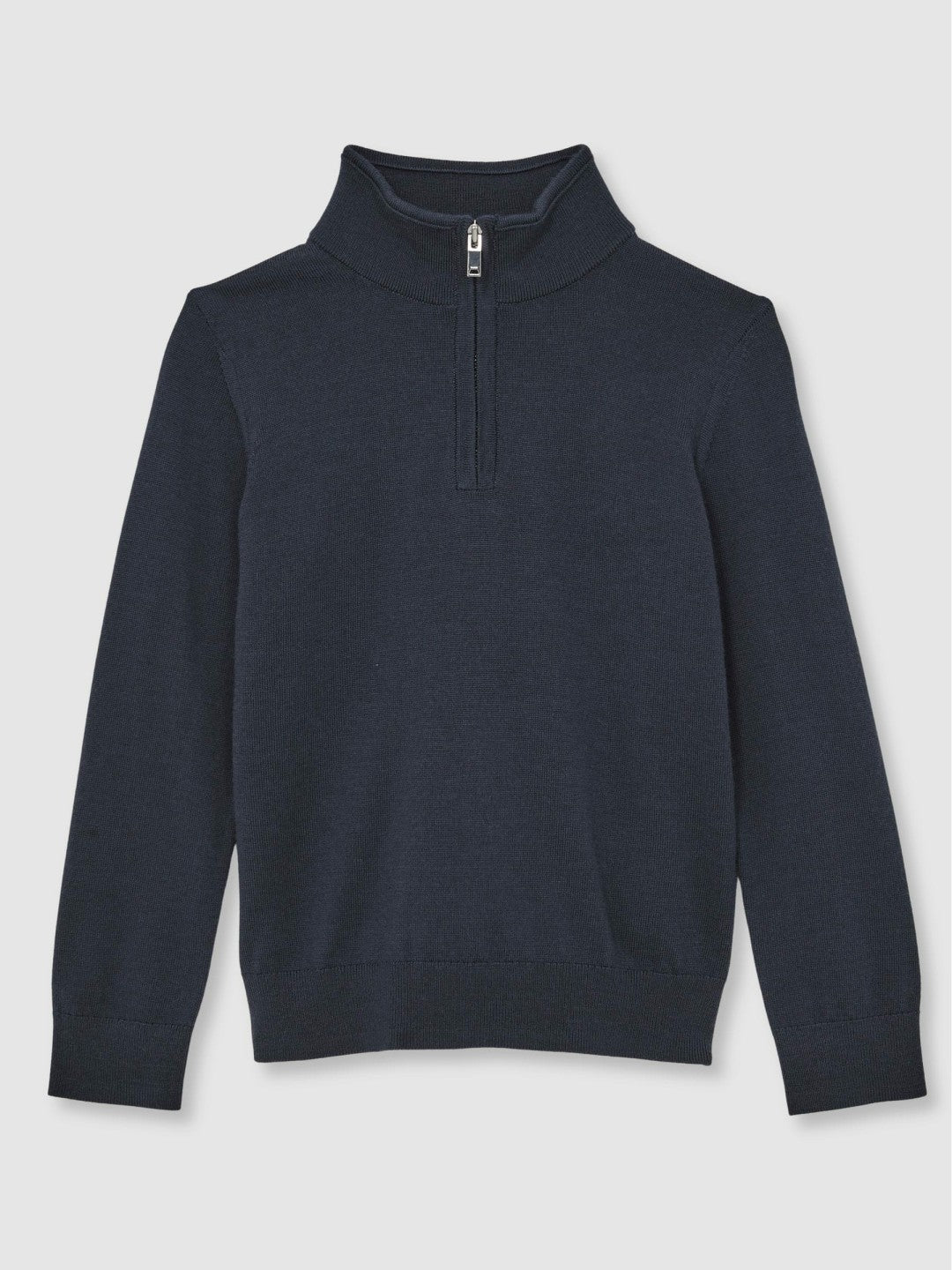 9-13 yrs Merino Wool Half-Zip Funnel Neck Jumper Midnight Navy | Children