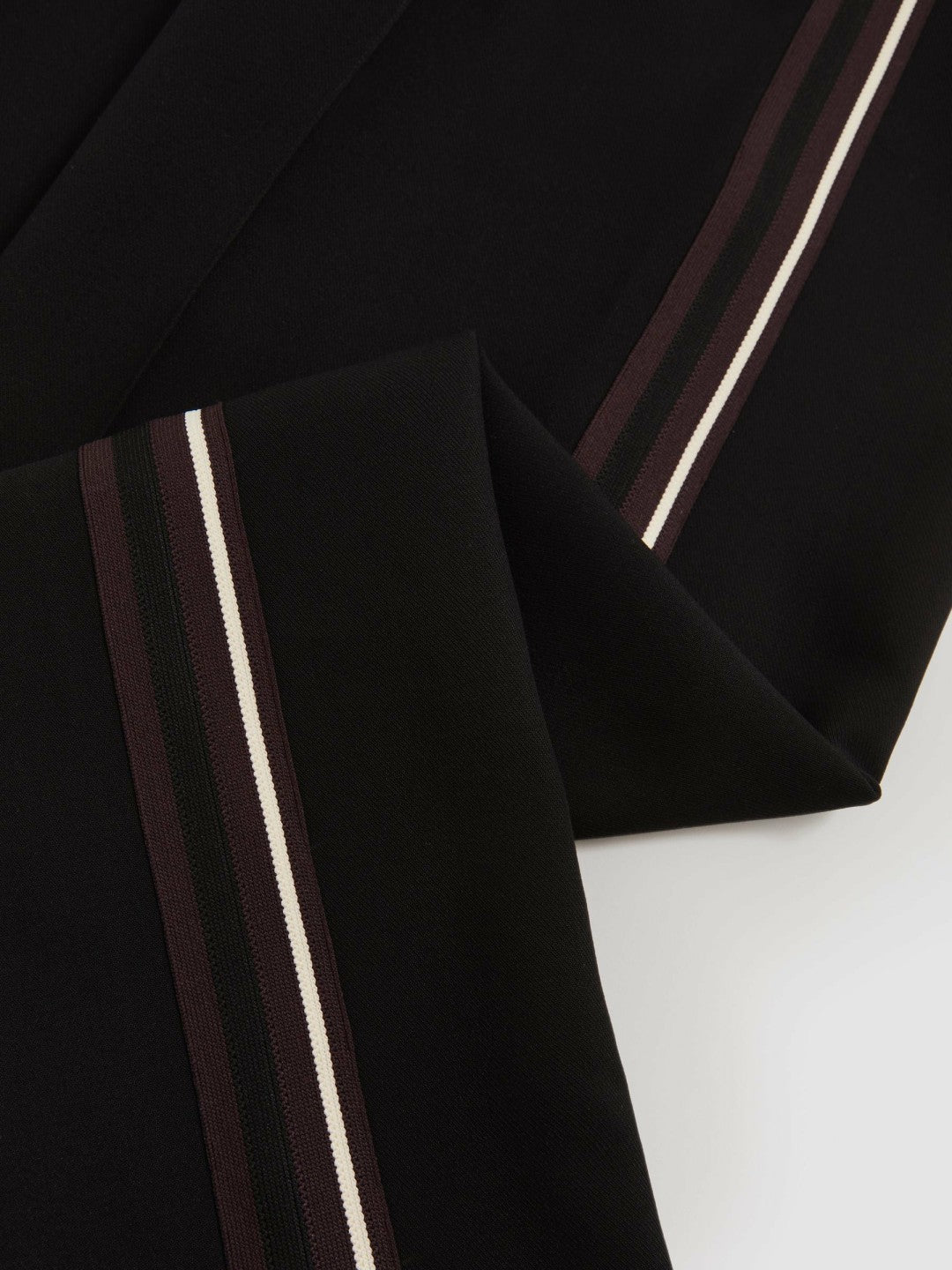 Side-Stripe Wide-Leg Trousers Black | Womens
