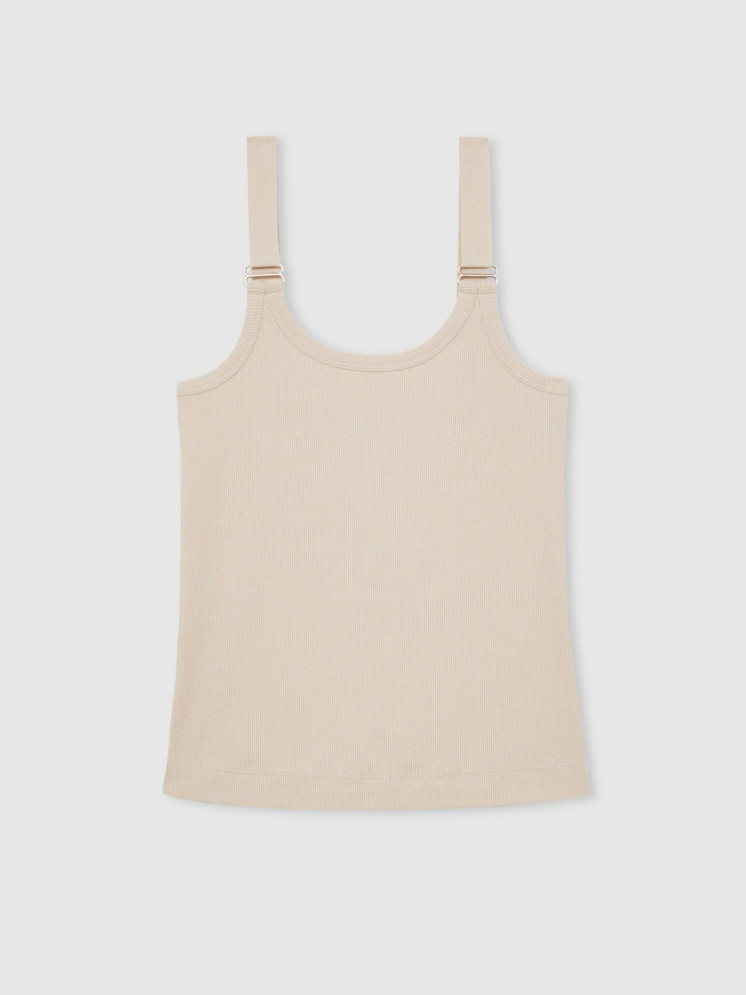 Stretch-Cotton D-Ring Strap Vest Neutral | Womens