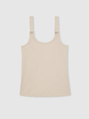 Stretch-Cotton D-Ring Strap Vest Neutral | Womens