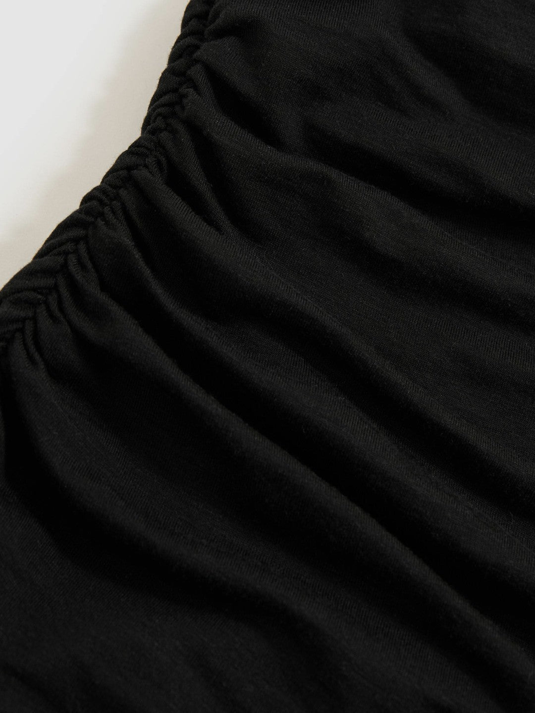 Stretch Lyocell Draped Top Black | Womens